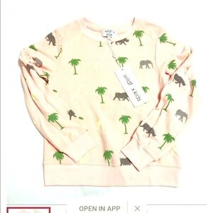 Wildfox Lightweight Safari vneck sweater 12 🦏🦒🐘